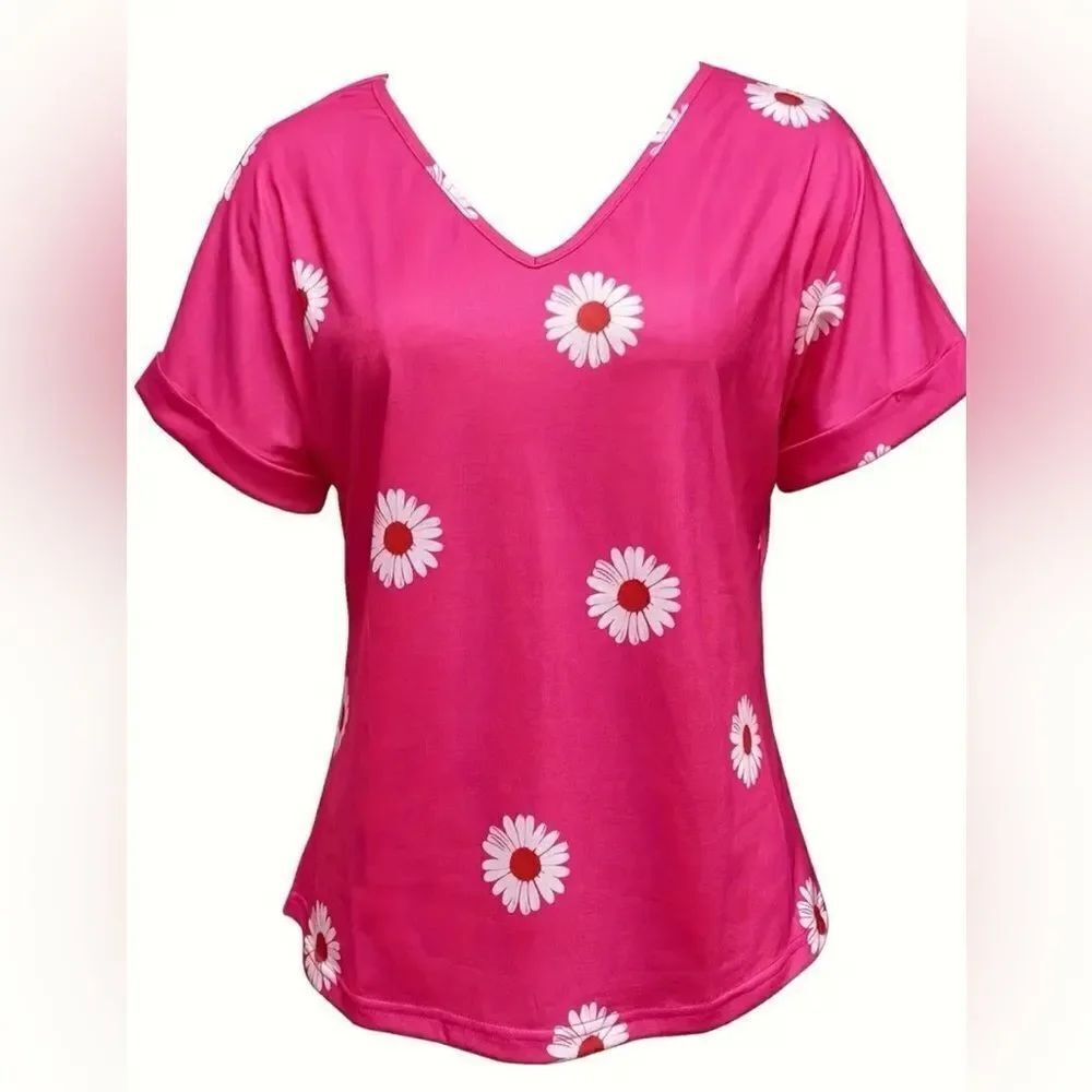 Women's Pink Floral Top Size 4X Plus Size